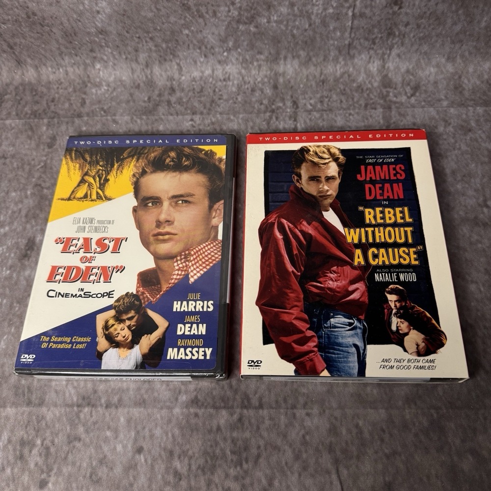 James Dean 2 Movie Lot Rebel Without A Cause & East of Eden Special Edition DVDs